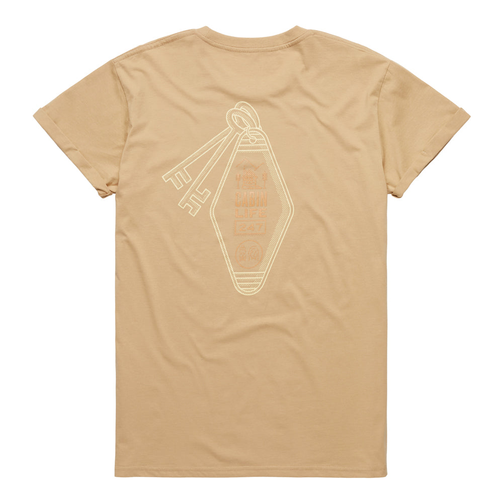 CABIN LIFE TEE TAN