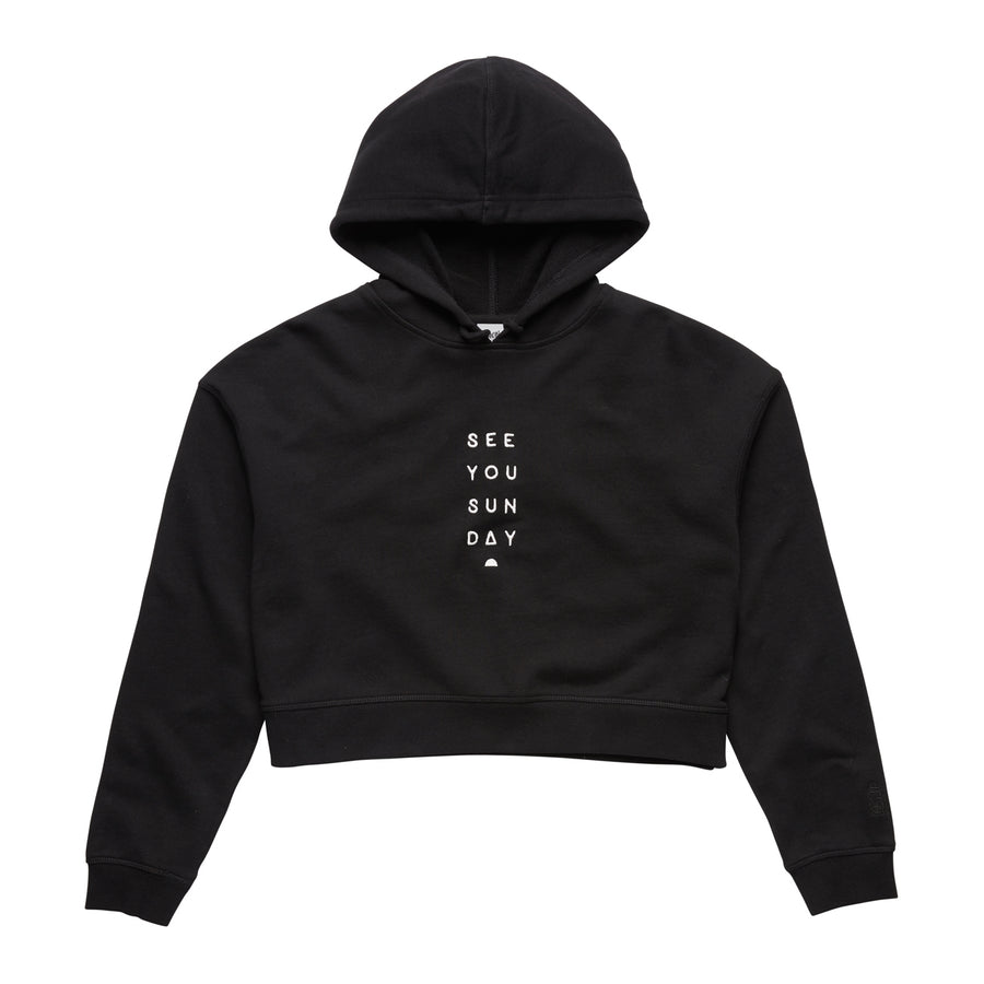 Sunrise Crop Hoodie Black