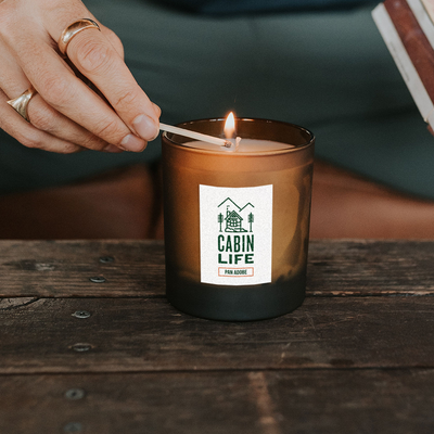 CABIN LIFE CANDLE WHT